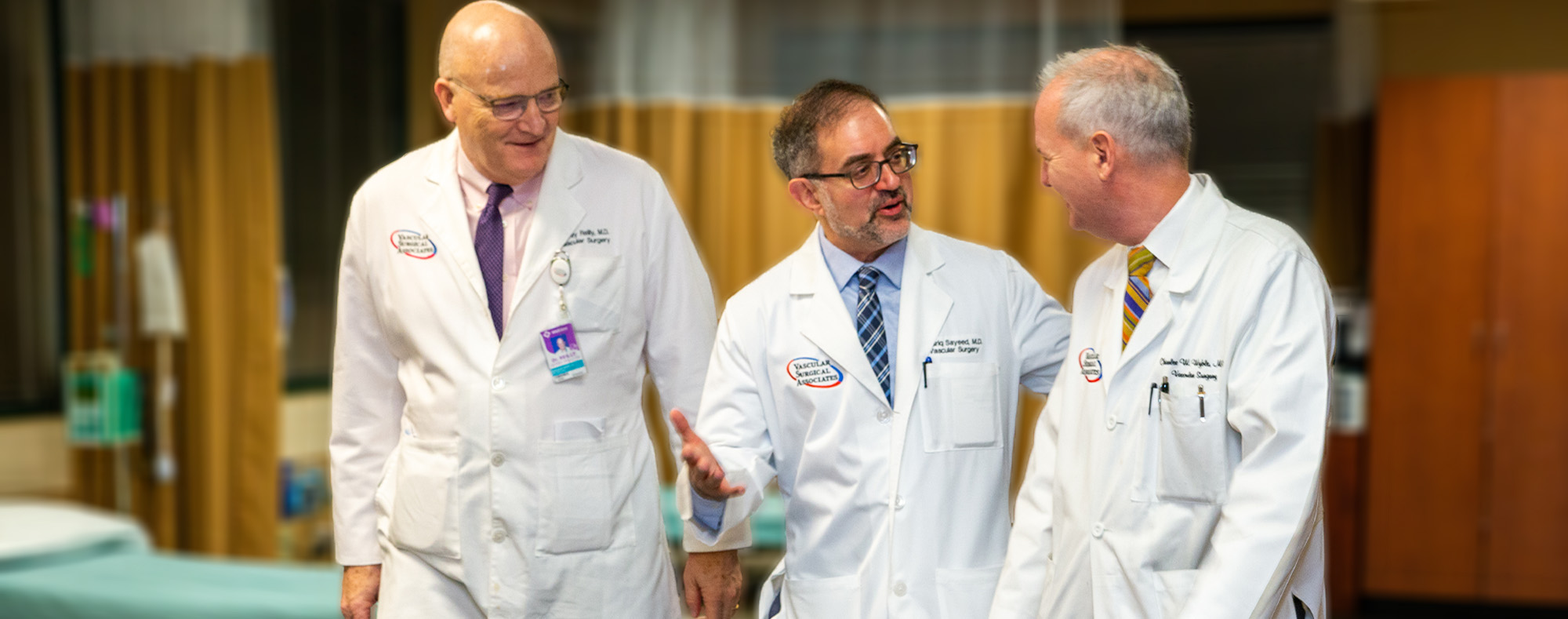 Doctors in vein center procedure room